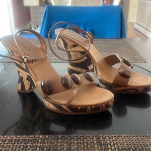 RSVP Wedge Zebra Print Wedge Sandal